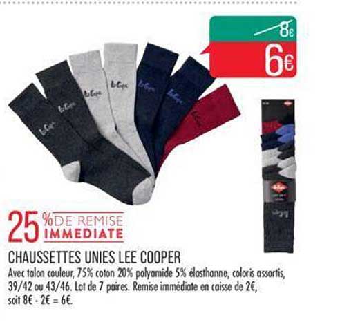 chaussettes unies lee cooper