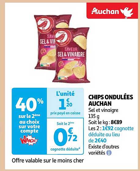 chips ondulées auchan