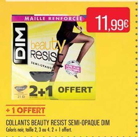 collants beauty resist semi-opaque dim