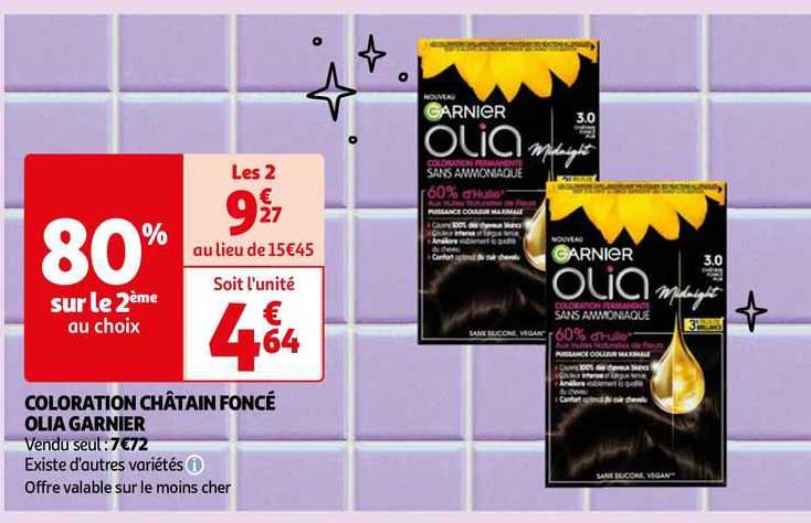 coloration châtain foncé olia garnier