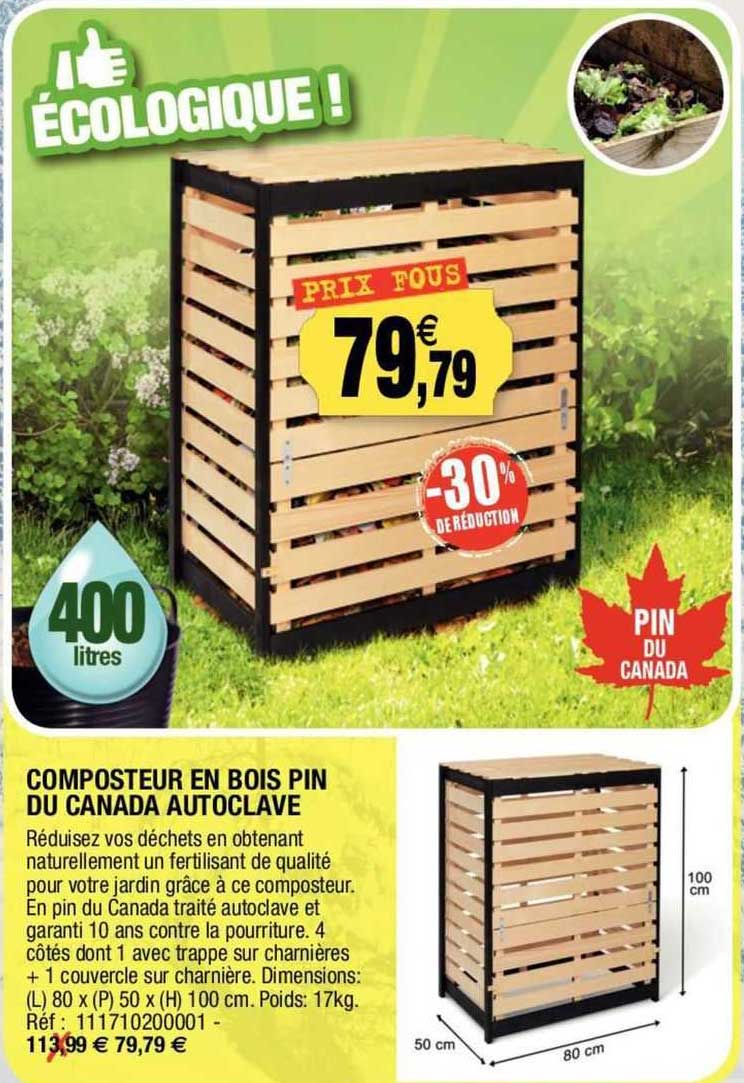 composteur en bois pin du canada autoclave
