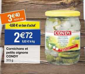 cornichons et petits oignons condy