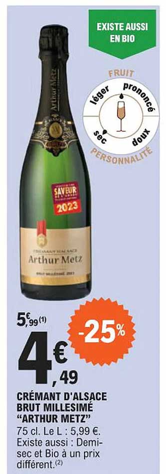 crémant d'alsace brut millesimé "arthur metz"