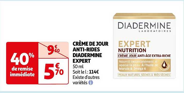 crème de jour anti-rides diadermine expert