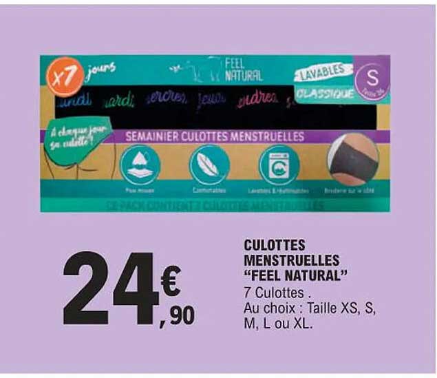 culottes menstruelles "feel natural"