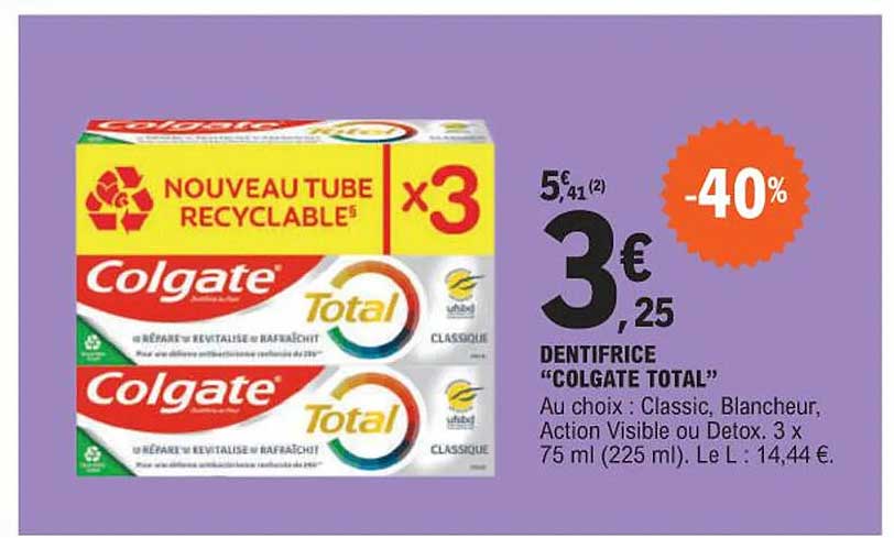Dentifrice "colgate Total"
