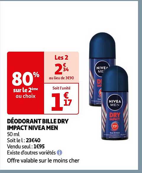 déodorant bille dry impact nivea men