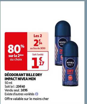 déodorant bille dry impact nivea men
