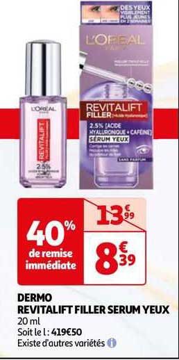 dermo revitalift filler sérum yeux