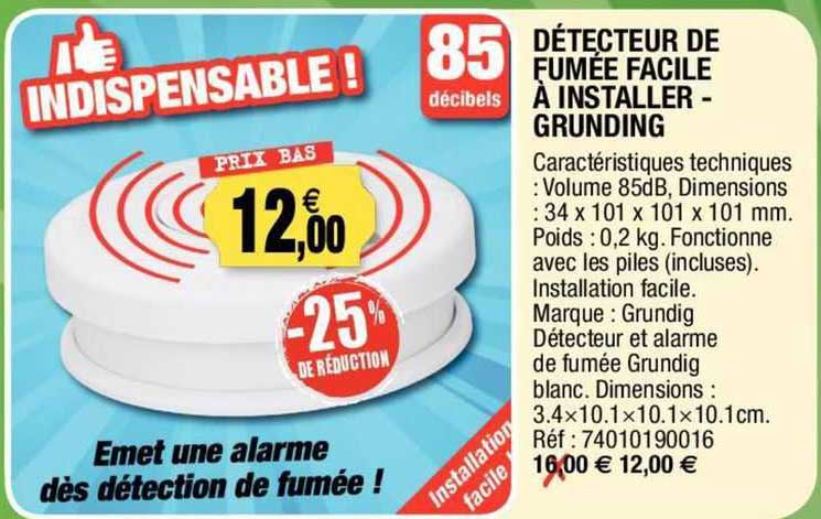 détecteur de fumée facile à installer - grunding