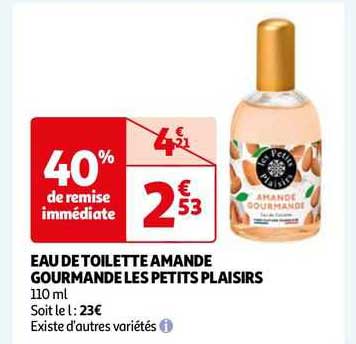 eau de toilette amande gourmande les petits plaisirs