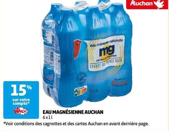 eau magnésienne auchan