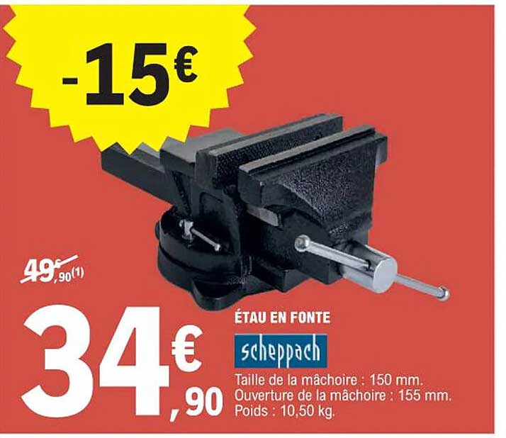 étau en fonte scheppach