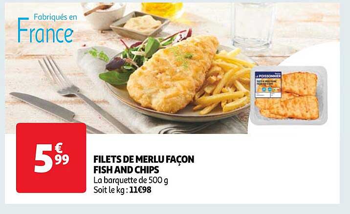 filets de merlu façon fish and chips