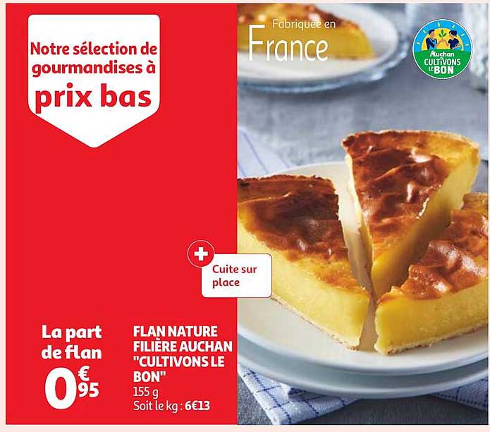 flan nature filière auchan "cultivons le bon"