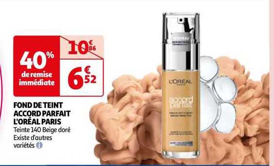 fond de teint accord parfait l'oréal paris