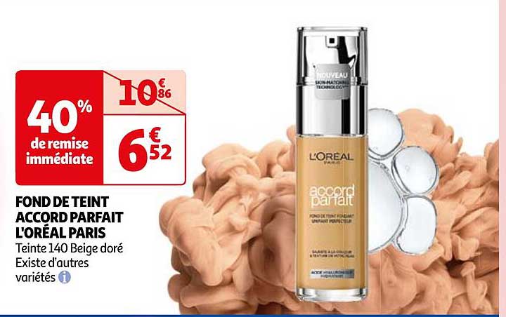 fond de teint accord parfait l'oréal paris
