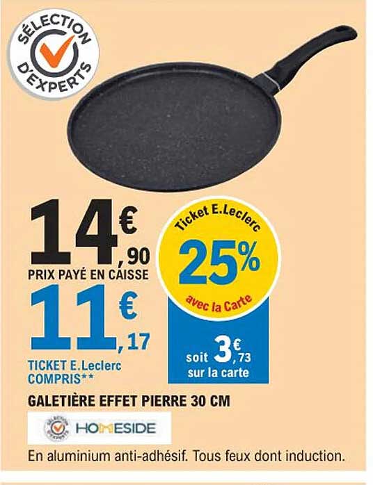 galetière effet pierre 30 cm homeside