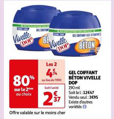 gel coiffant béton vivelle dop