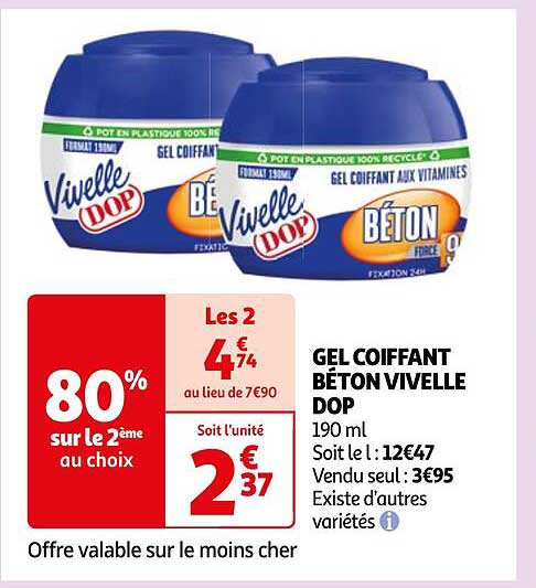 gel coiffant béton vivelle dop