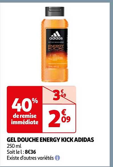 gel douche energy kick adidas