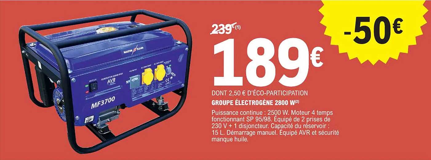 groupe électrogène 2800 w