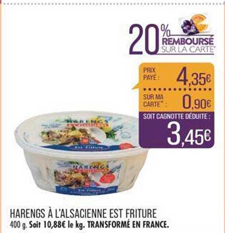 harengs à l'alsacienne est friture