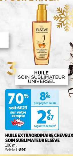 huile extraordinaire cheveux soin sublimateur elsève