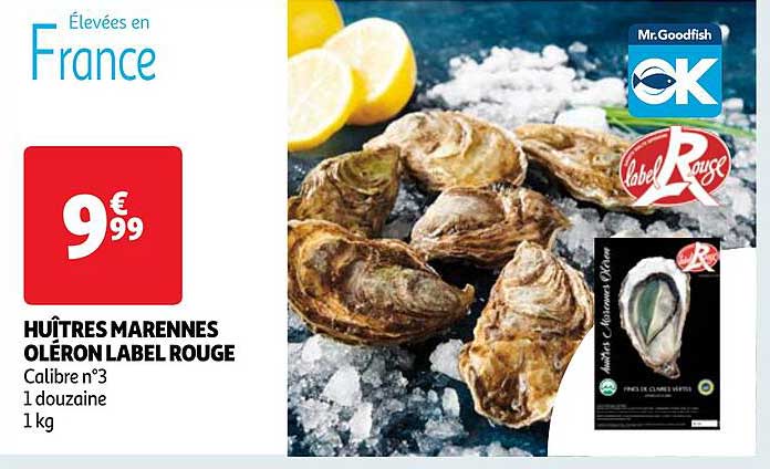 huîtres marennes oléron label rouge