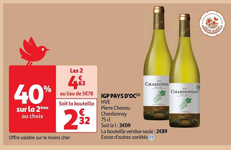igp pays d'oc hve pierre chanau chardonnay