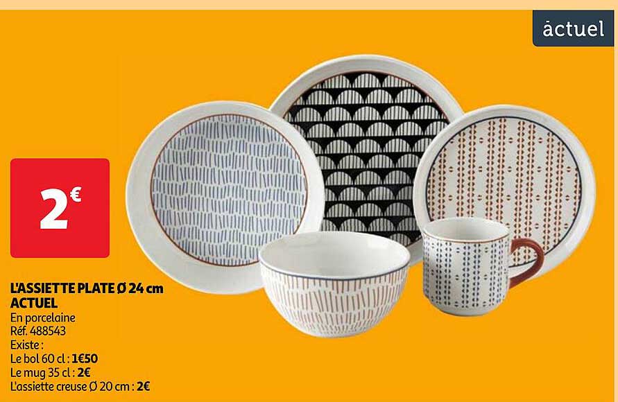 L'assiette Plate ø 24 Cm Actuel