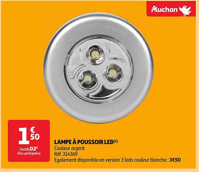 lampe à poussoir led