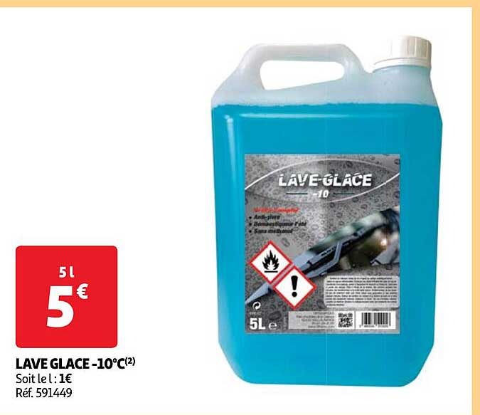 lave glace -10°c