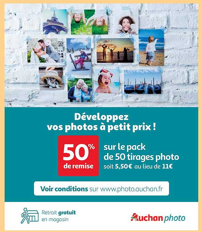 le pack de 50 tirages photo