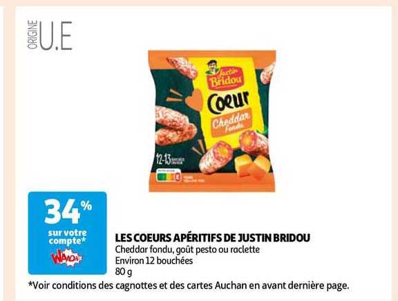 les cœurs apéritifs de justin bridou
