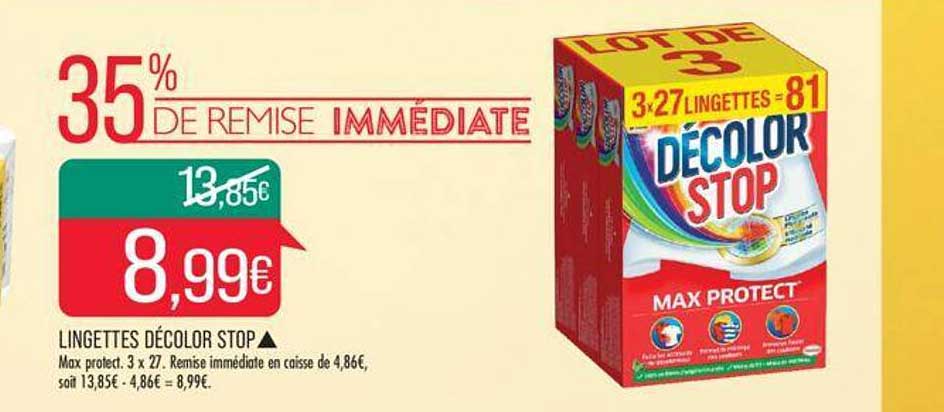 lingettes décolor stop