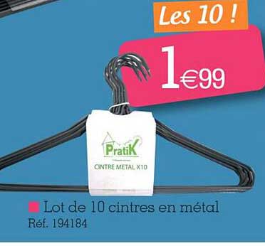 Lot De 10 Cintres En Métal