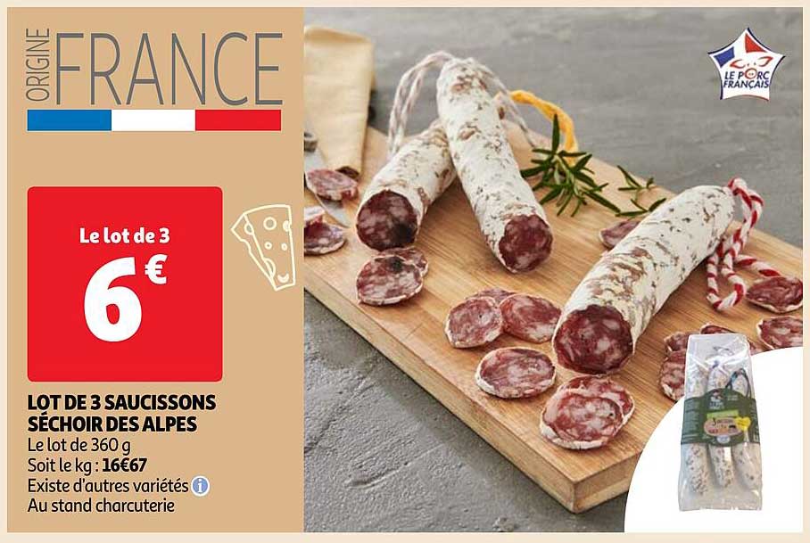 Lot De 3 Saucissons Séchoir Des Alpes