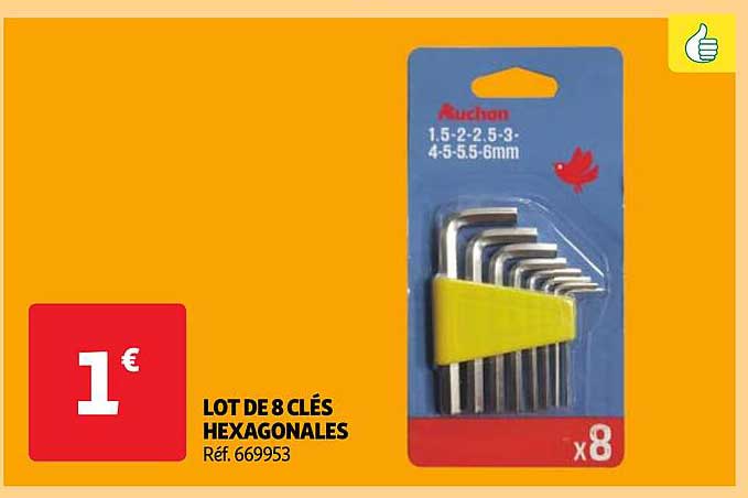 Lot De 8 Clés Hexagonales