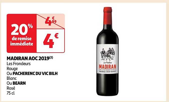 madiran aoc 2019 les frondeurs rouge ou pacherenc du vic bilh blanc ou bearn rosé