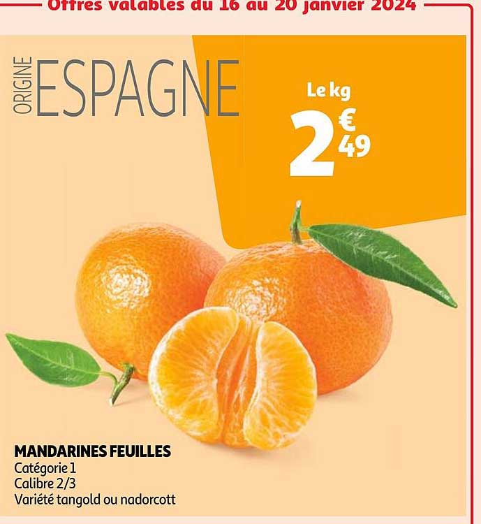 Mandarines Feuilles