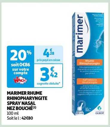 marimer rhum rhinopharyngite spray nasal nez bouché