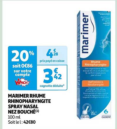 marimer rhume rhinopharyngite spray nasal nez bouché