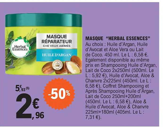 masque "herbal essences"