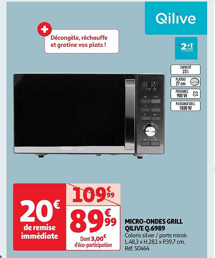micro-ondes grille qilive q. 6989