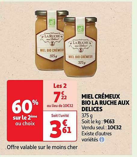 miel crémeux mio la ruche aux délices