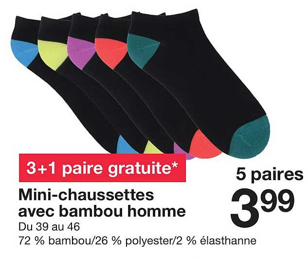 Mini-chaussettes Avec Bambou Homme