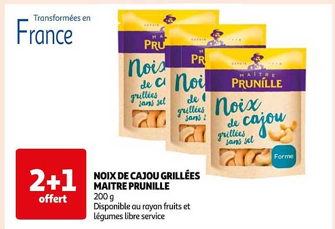 noix de cajou grillées maître prunille