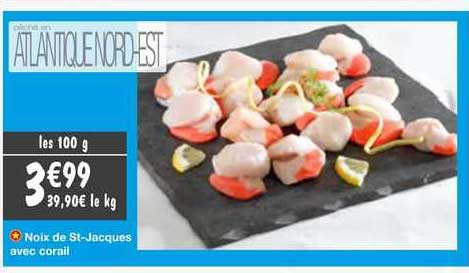 noix de st-jacques avec corail