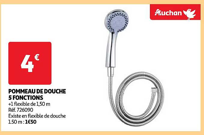 pommeau de douche 5 fonctions auchan